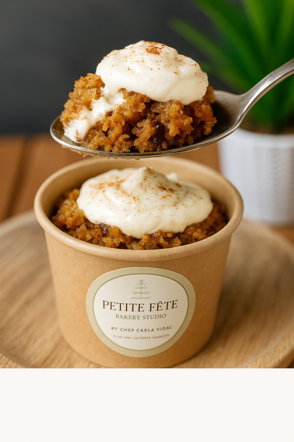 Spoonable carrot cake cup