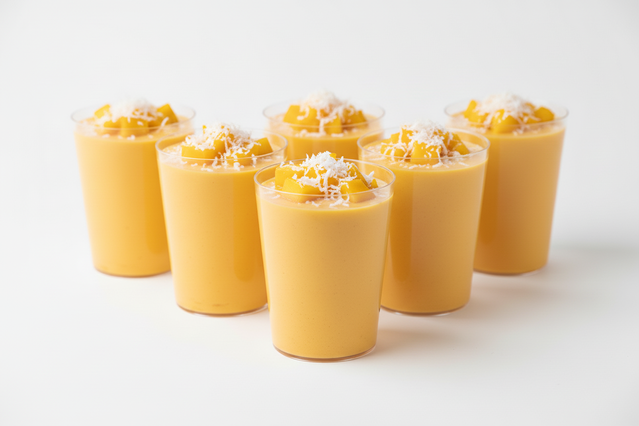 Vegan Mango Coconut Mousse Dessert Cups (Box of 12 · 5 oz each)