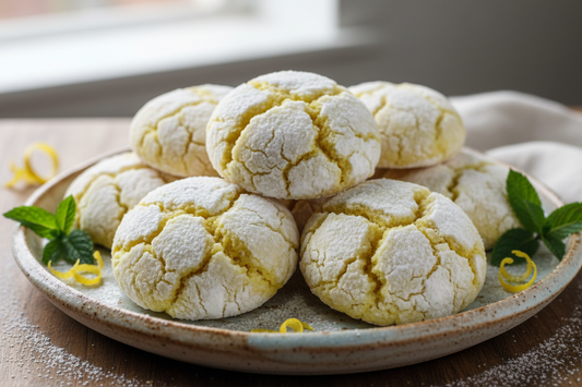 Limoncello Crinkle Cookies