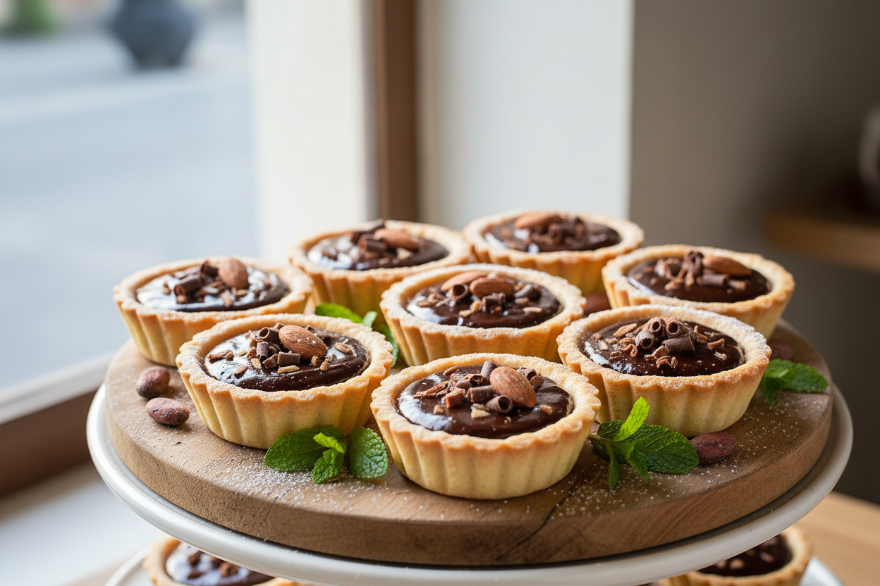 Mini Chocolate Almond French Tarts