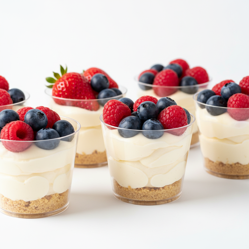 Vanilla Berry No-Bake Cheesecake Cups (Box of 12 · 5 oz each)