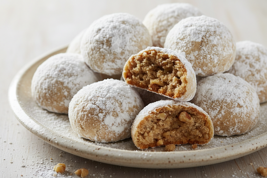 Vegan Mexican Wedding Cookies (Walnut Snowball Cookies) — Box of 12